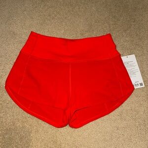 lululemon Speed Up High Rise Lined Short 2.5” NWT